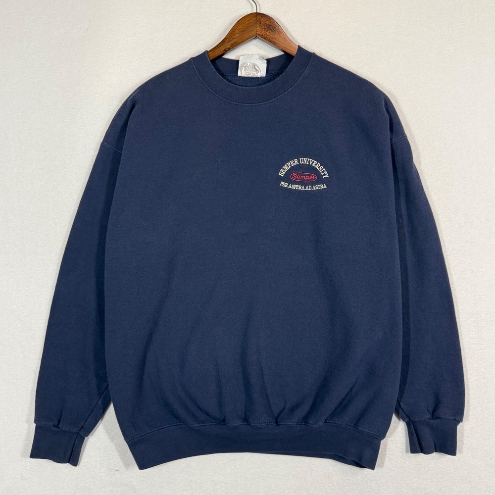 Vintage Lee Heavyweight Sweatshirt‎ Mens XL Semper University Embroidered USA